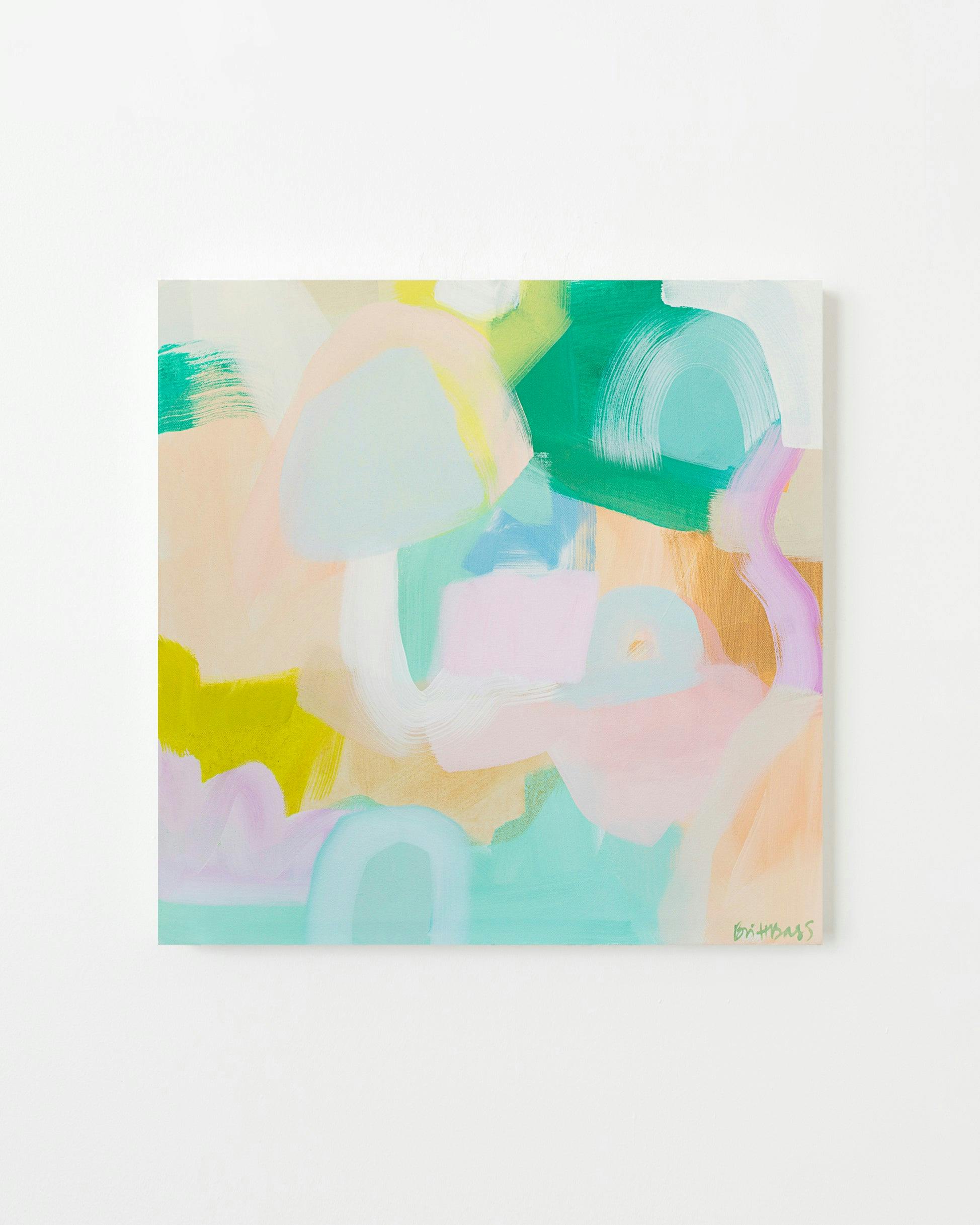 Painting by Britt Bass titled "Sherbert III".