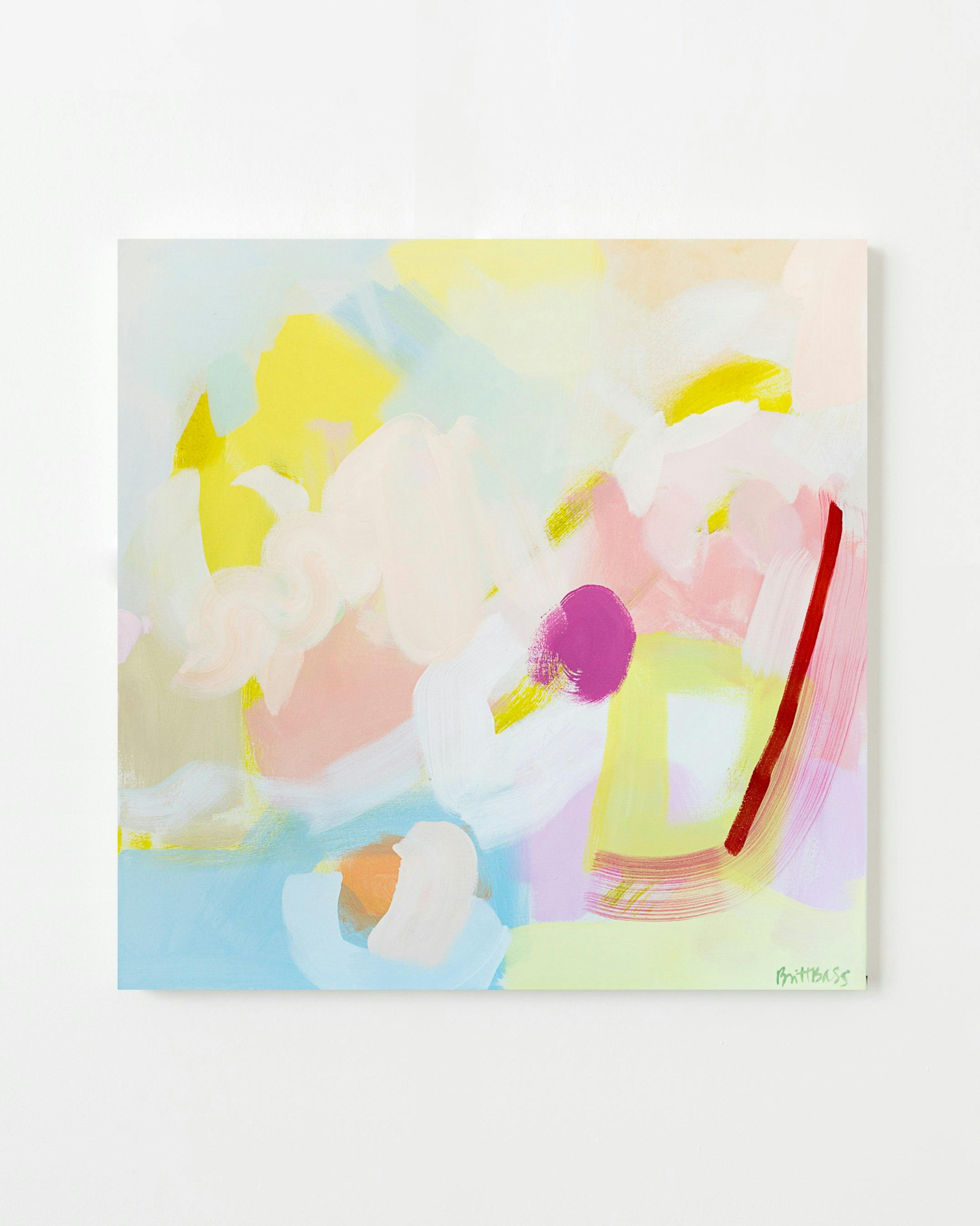 Painting by Britt Bass titled "Sherbert VII".