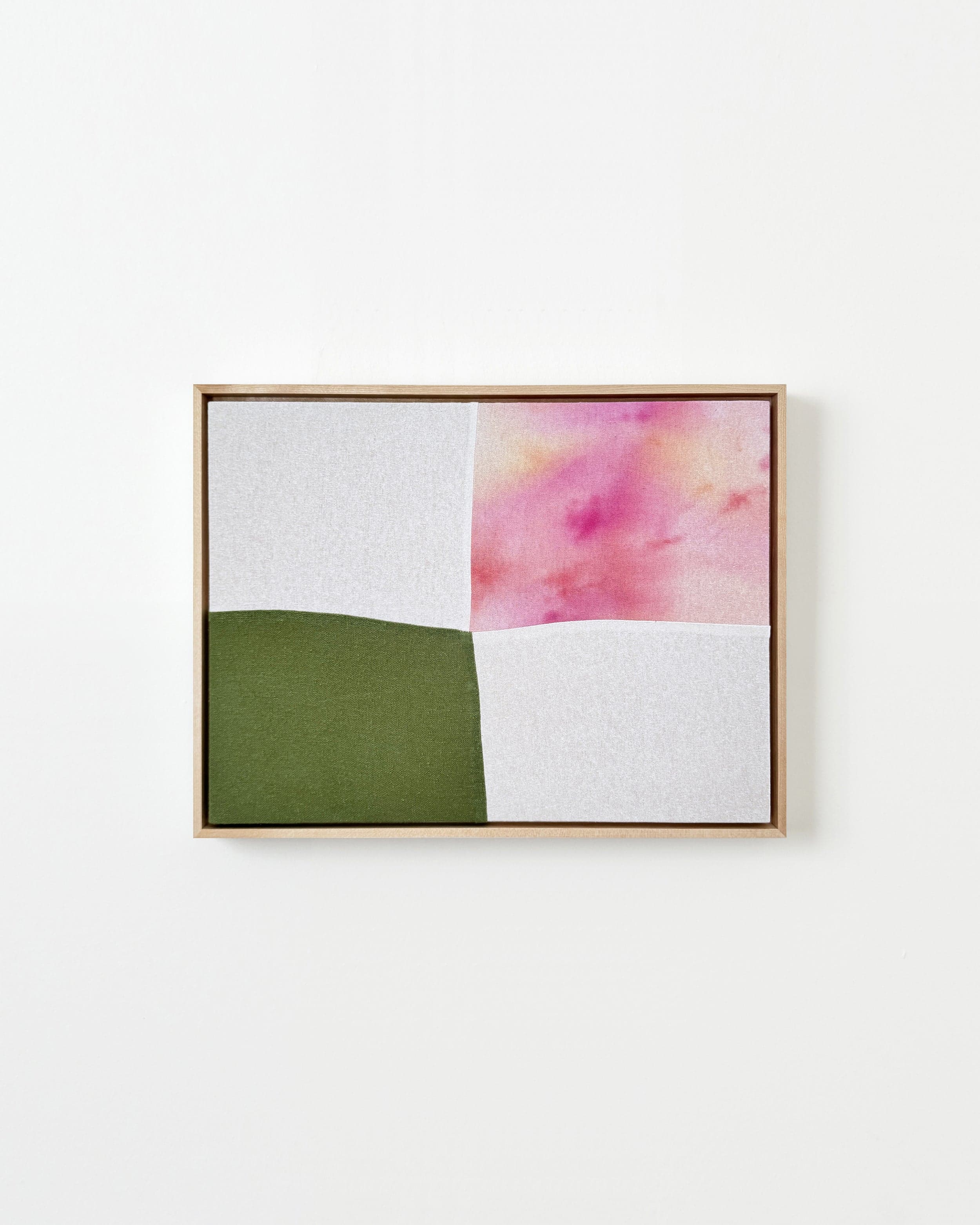 Mixed Media by Anastasia Greer titled "Green Field Sunset".