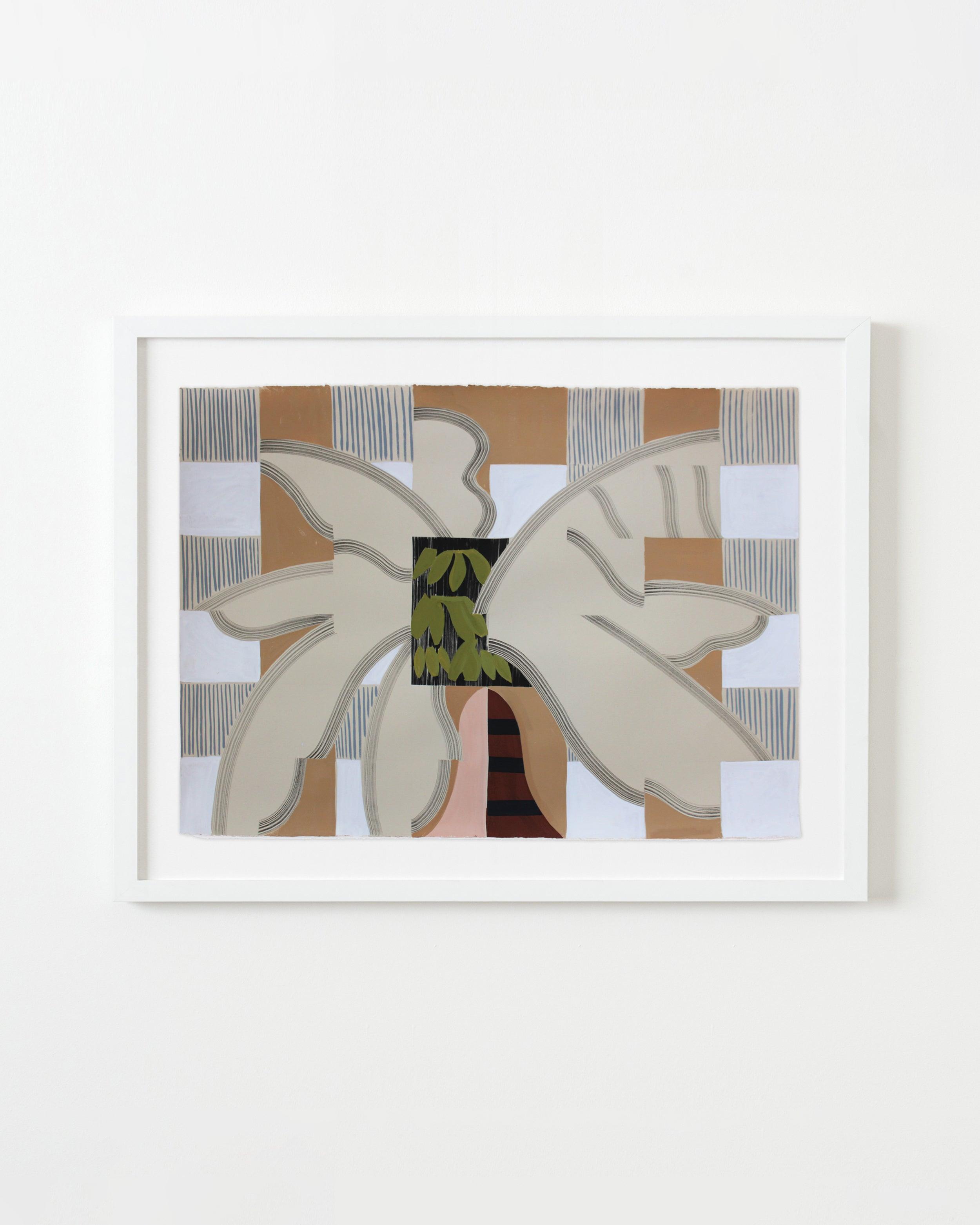 Painting by Anna Koeferl titled "Banana Tree Sculpture No. 2".